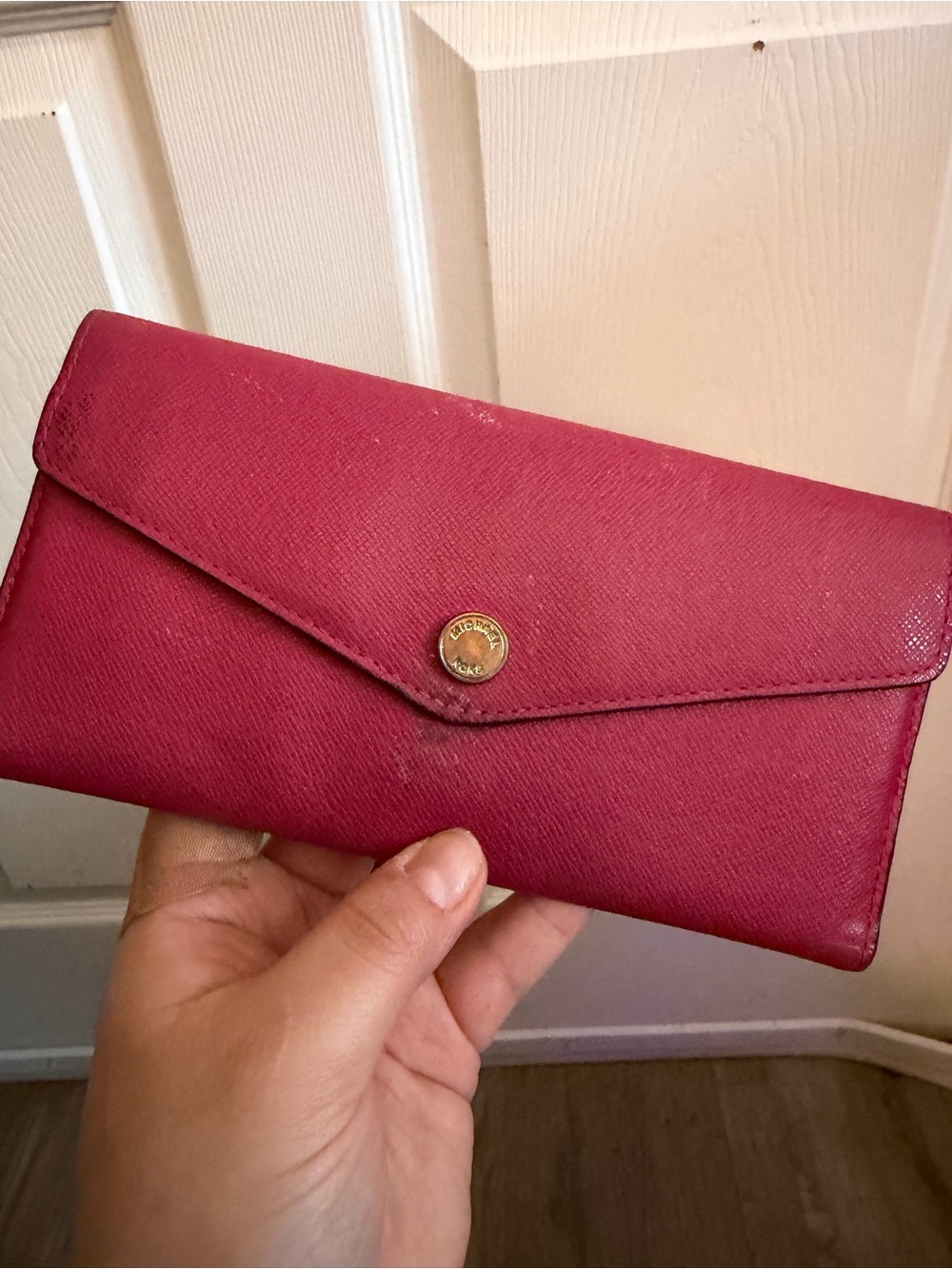Michael Kors Envelope Wallet - Deep Pink